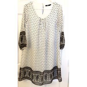 Pretty Paisley White A-line Dress